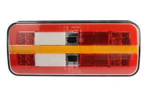 Stop spate stanga/dreapta (LED, 12/24V, cu intermitent, cu lumini ceata, lumina de marșarier, cu stop, lumina de parcare, cu iluminare placuta, reflector, rear clearance, lungime cablu: 0,2m) - Img 1