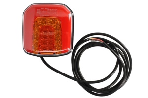 Stop spate stanga/dreapta (LED, 12/24V, cu intermitent, cu stop, lumina de parcare, cu iluminare placuta, fara proiector, lungime cablu: 0,2m, cu un rezistor de sarcină indicator) - Img 1