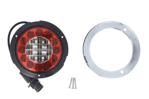 Stop spate stanga/dreapta (LED, 12/24V, cu intermitent, cu stop, lumina de parcare, fara proiector, lungime cablu: 0,3m, conector: AMP DIN 7PIN Bayonet) - Img 1