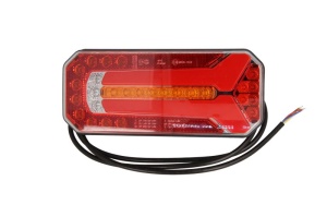 Stop spate stanga/dreapta W150DD (LED, 12/24V, cu intermitent, cu lumini ceata, cu stop, lumina de parcare, cu iluminare placuta, reflector, indicator dinamic) - Img 1