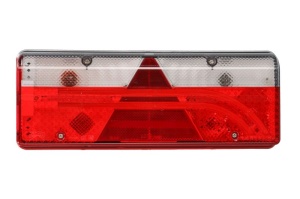 Stop spate stanga EUROPOINT III (LED, 12V, cu intermitent, cu lumina de ceata, lumina de marșarier, cu lumina stop, lumini parcare, reflector triunghiular, lumina laterala, conector: ASS2.1 7PIN) - Img 1