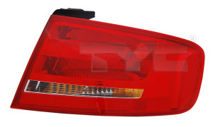 Stop tripla lampa spate stanga potrivit AUDI A4 LIMUZINA 2007-2016 - ( exterior , Semnalizator alb, culoare sticla: rosu)