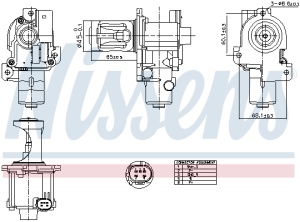 Supapa EGR potrivit AUDI A4 B5, A4 B6, A4 B7, A6 C5, A6 C6; SKODA SUPERB I; VW CALIFORNIA T5 CAMPER, MULTIVAN T5, NEW BEETLE, PASSAT B5.5, PASSAT B6, TRANSPORTER T5 1.9D/2.0D 03.00-11.10 - Img 3