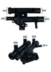 Termostat lichid racire (83°C, in carcasa) potrivit NISSAN INTERSTAR, PRIMASTAR; OPEL MOVANO A, VIVARO A; RENAULT AVANTIME, ESPACE III, ESPACE IV, LAGUNA II, MASTER II 2.2D/2.5D 07.00- - Img 1