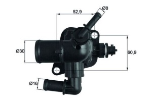 Termostat lichid racire (88°C, in carcasa) potrivit ALFA ROMEO MITO; CITROEN NEMO, NEMO/MINIVAN; FIAT 500, 500 C, 500L, 500X, DOBLO, DOBLO CARGO, FIORINO, FIORINO/MINIVAN, PANDA 0.9-1.6D 11.07- - Img 1