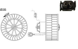 Ventilator habitaclu potrivit BMW 3 (E36) 1.6-3.2 09.90-11.99 - Img 1