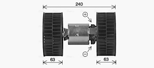 Ventilator habitaclu potrivit BMW 5 (E34), 7 (E32), 8 (E31) 1.8-5.6 03.85-12.99 - Img 2