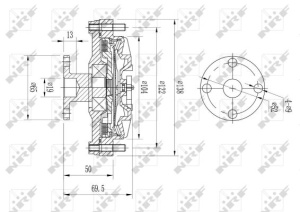 Ventilator potrivit VOLVO 740, 760, 940, 940 II, 960; SUZUKI VITARA 1.6-2.4D 01.82-10.98 - Img 4