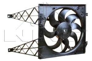 Ventilator radiator (cu carcasa) potrivit SEAT CORDOBA, IBIZA III, IBIZA IV, IBIZA IV SC, IBIZA IV ST, IBIZA IV/HATCHBACK, TOLEDO IV; SKODA FABIA I, FABIA I PRAKTIK, FABIA II 1.0-2.0D 08.99- - Img 1