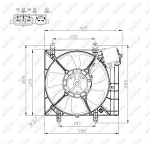 Ventilator radiator (cu carcasa) potrivit SUBARU OUTBACK 3.6 09.09- - Img 4