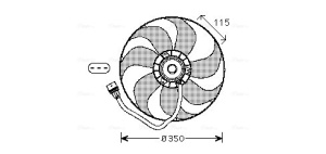 Ventilator radiator potrivit AUDI A3, TT; SEAT AROSA, CORDOBA, CORDOBA VARIO, IBIZA II, IBIZA III, INCA, LEON, TOLEDO II; SKODA FABIA I, FABIA I PRAKTIK, OCTAVIA I, OCTAVIA II 1.0-2.8 06.91-12.13 - Img 3