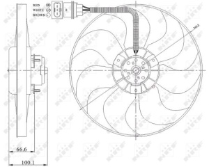 Ventilator radiator potrivit AUDI A3, TT; SEAT CORDOBA, IBIZA III, LEON, TOLEDO II; SKODA FABIA I, FABIA I PRAKTIK, FABIA II, OCTAVIA I, OCTAVIA I/KOMBI, ROOMSTER 1.0-2.0CNG 09.96-05.15 - Img 4
