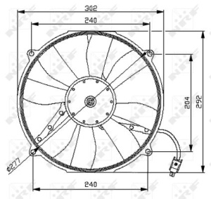 Ventilator radiator Stanga (stanga) potrivit MERCEDES C T-MODEL (S202), C (W202), CLK (A208), CLK (C208), E (W210) 1.8-5.4 03.93-06.02 - Img 3