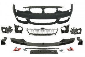 Bara fata M PERFORMANCE, complet, cu locas lampa ceata, cu locas spalator faruri, grunduit potrivit BMW 4 F32, F82, 4 F33, F83 2013-2017