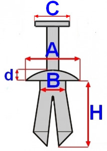 Clema tapiţerie potrivit AUDI A3, A6 C6; BMW 3 (E30), 3 (E36), 3 (E46), 3 (E90), 5 (E34), 5 (E39), 5 (E60), 5 (F10), 7 (E32), 7 (E38), 7 (E65 dupa 1982 - (cantitate per impachetare: 10 buc.) - Img 2