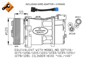 Compresor climatizare potrivit AUDI A3, TT; FORD GALAXY I, GALAXY MK I; SEAT ALHAMBRA, CORDOBA, CORDOBA VARIO, CORDOBA VARIO/KOMBI, IBIZA II, INCA, LEON, TOLEDO II 1.4-3.2 02.93-08.15 - Img 4