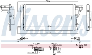 Condensator climatizare (cu uscator, element aditional) potrivit HYUNDAI KONA, KONA/SUV 1.0/1.6/1.6D 06.17- - Img 3