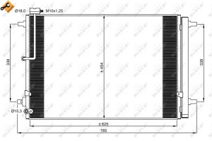 Condensator climatizare (cu uscator) potrivit AUDI A8 D4; BENTLEY MULSANNE 2.0H-6.8 09.09-12.20 - Img 3