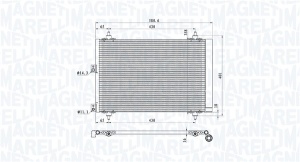 Condensator climatizare (cu uscator) potrivit CITROEN BERLINGO, BERLINGO/MINIVAN, XSARA PICASSO; PEUGEOT PARTNER, PARTNER/MINIVAN 1.6D 05.04-12.15 - Img 2