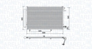 Condensator climatizare (cu uscator) potrivit FORD FIESTA VI 1.25-1.6 06.08-01.18 - Img 1
