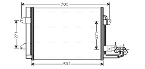 Condensator climatizare (cu uscator) potrivit VW CADDY III, CADDY III/MINIVAN, TOURAN 1.4-2.0D 02.03-05.15 - Img 3