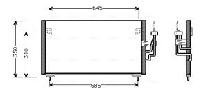 Condensator climatizare potrivit MITSUBISHI GALANT VIII 2.0-2.5 09.96-10.04 - Img 3