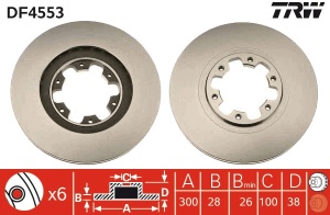 Disc frana Fata Dreapta/Stanga potrivit INFINITI QX4; NISSAN NAVARA, NP300, PATHFINDER II, PICK UP, TERRANO REGULUS 2.4-3.5 09.95- - Img 3