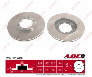 Disc frana Fata Dreapta/Stanga potrivit ISUZU CAMPO, D-MAX I, ELF, GEMINI, KB, PICKUP, TF, TFR/TFS, TROOPER I; OPEL CAMPO, FRONTERA A, FRONTERA A SPORT 1.5-3.5 01.83-06.12 - Img 3