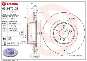 Disc frana Fata Dreapta/Stanga potrivit LAND ROVER RANGE ROVER III 3.6D/4.2/5.0 05.05-08.12 - Img 3