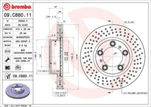 Disc frana Fata Dreapta/Stanga potrivit PORSCHE 911, 911 TARGA, BOXSTER, BOXSTER SPYDER, CAYMAN 2.7-3.8 08.97-06.13 - Img 3