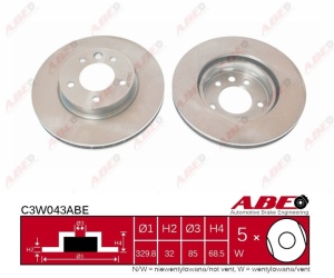 Disc frana Fata Stanga potrivit PORSCHE CAYENNE; VW TOUAREG 2.5D-6.0 09.02-03.18 - Img 3