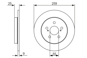 Disc frana Spate Dreapta/Stanga potrivit LEXUS CT; PONTIAC VIBE; SUBARU TREZIA; TOYOTA COROLLA, PRIUS, PRIUS PHV, VERSO S 1.3-1.8H 08.07- - Img 3