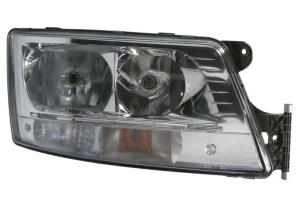 Far dreapta (2*H7/LED/PY21W, electric, cu motor, culoare insert: crom platinat, culoare indicator: transparent) potrivit MAN TGX I 06.06-09.21 - Img 1