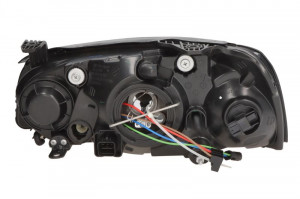 Far Dreapta (H1/H7, electric, fara motoras, culoare insertie: negru) potrivit HYUNDAI ELANTRA III 01.04-12.06 - Img 2