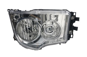 Far dreapta (H1/H7/PY21W/W5W, manual, culoare insert: crom platinat, culoare semnalizator: transparent) potrivit MERCEDES ANTOS, AROCS 07.12- - Img 1