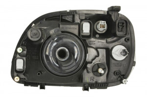 Far Dreapta (H4, electric, fara motoras, culoare insertie: cromat, culoare semnalizator: galben) potrivit NISSAN MICRA II 2000-2003 - Img 2