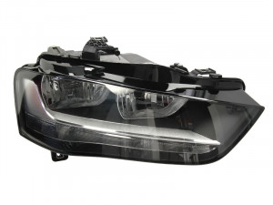 Far Dreapta (H7/H7, electric, cu motor, culoare insertie: gri, culoare semnalizator: transparent) potrivit AUDI A4 ALLROAD B8, A4 B8 -12.15 - Img 1