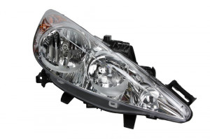 Far Dreapta (halogen, H1/H7/W5W, electric, cu motor, culoare semnalizator: transparent) potrivit PEUGEOT 207, 207/HATCHBACK -12.13 - Img 2