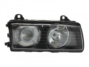 Far Dreapta (halogen, H1/W5W, fara motoras, culoare insertie: negru) potrivit BMW 3 (E36) - Img 1