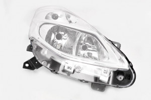 Far Dreapta (halogen, H7/W5W, electric, fara motoras, culoare insertie: cromat, culoare semnalizator: transparent) potrivit RENAULT CLIO III, CLIO III/HATCHBACK -11.12 - Img 1