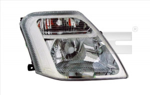 Far dreapta potrivit CITROEN C2 - (H4, electric, cu motoras, fundal cromat)