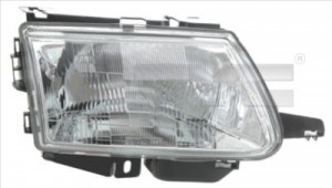 Far dreapta potrivit CITROEN SAXO 1996-2004 - (H4, electric, manual, fundal argintiu)