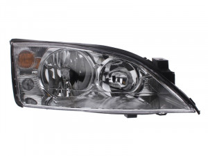 Far dreapta potrivit FORD MONDEO 2000-2007 - (H1/H7, reglaj electric, fundal cromat)