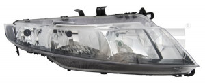 Far dreapta potrivit HONDA CIVIC 2005-2011 - (H1/H7, reglaj electric, cu motoras, fundal cromat)