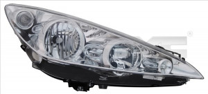 Far dreapta potrivit PEUGEOT 308 CC, 308 I, 308 SW I, RCZ - (H1/H7, reglaj electric, cu motoras, fundal cromat)