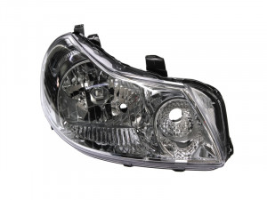Far dreapta potrivit SUZUKI SX4 - (H4, electric, fundal cromat)