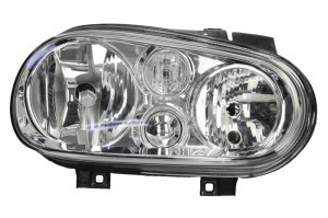 Far dreapta potrivit VW GOLF 4 1997-2006 - (H1/H7, reglaj electric, fundal cromat)