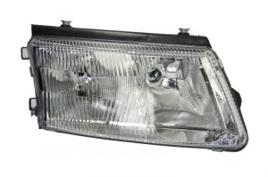 Far dreapta potrivit VW PASSAT 1996-2000 - (H1/H7, manual, fundal argintiu)