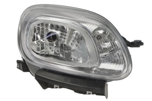 Far fata Dreapta (H4, electric, cu motor, culoare insert: cromat, culoare semnalizator: alb) potrivit FIAT PANDA, PANDA/HATCHBACK - Img 1