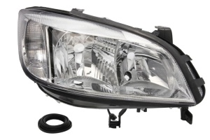 Far fata Dreapta (H7/HB3, electric, fara motoras, culoare insert: cromat) potrivit OPEL ZAFIRA A - Img 1